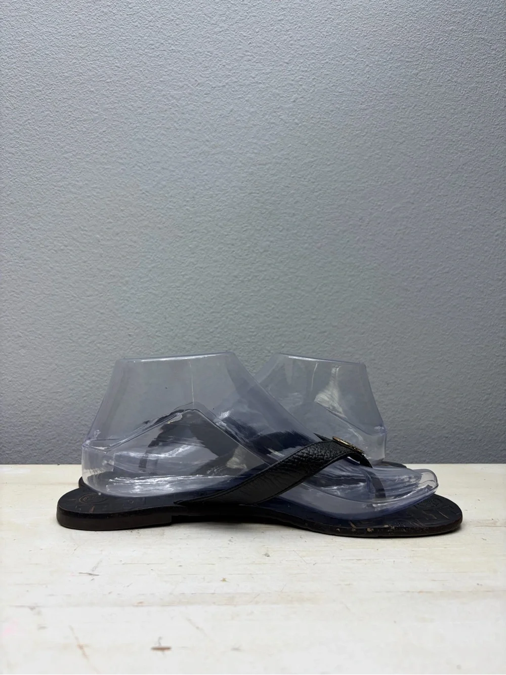 Tory Burch Black Leather Thora Sandals Size 8